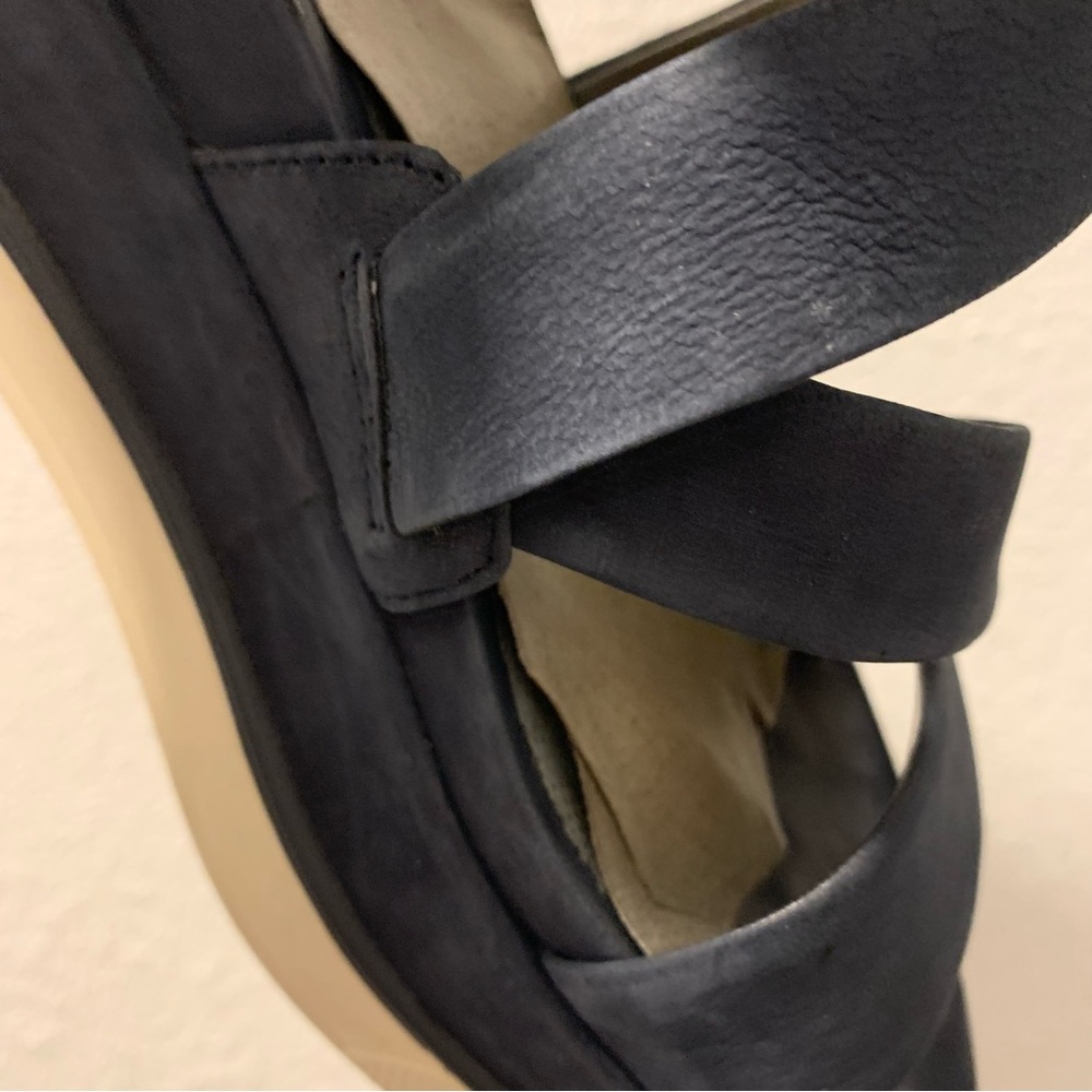 Eileen Fisher Blue Strappy Suede Platform Sandals Size 6 - Picture 9 of 10